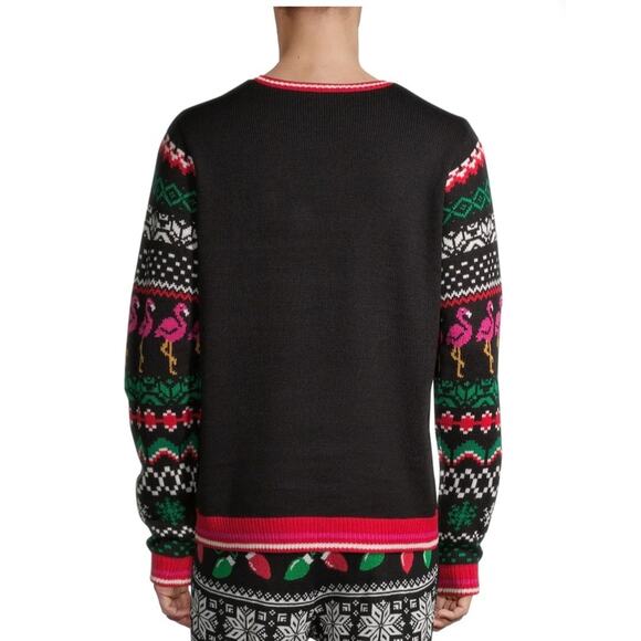 Holiday Time Black and Pink Festive Sweater - Picture 5 of 9